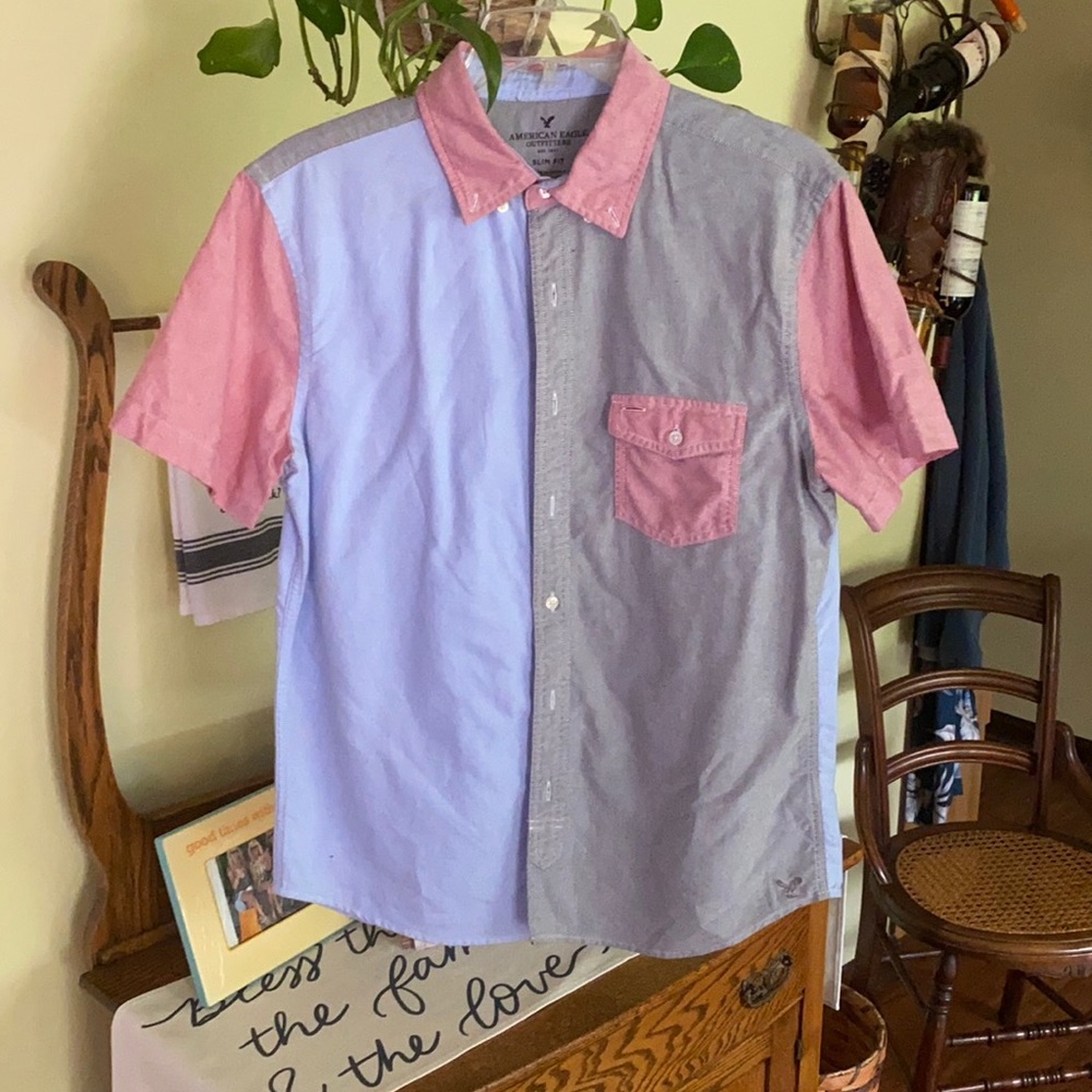 AE short-sleeve button up